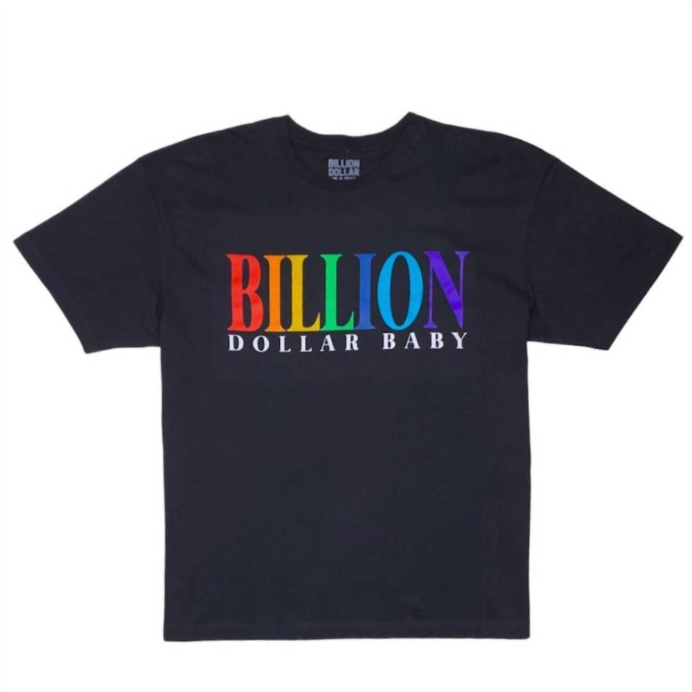NEW BILLION DOLLAR BABY men's colorful t-shirt in black